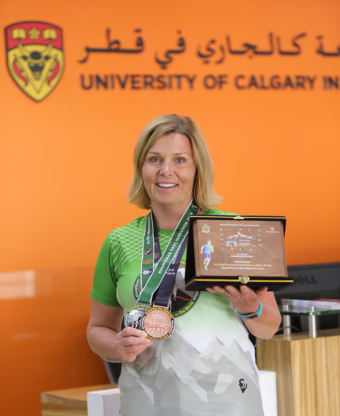 Donna Wood with medals