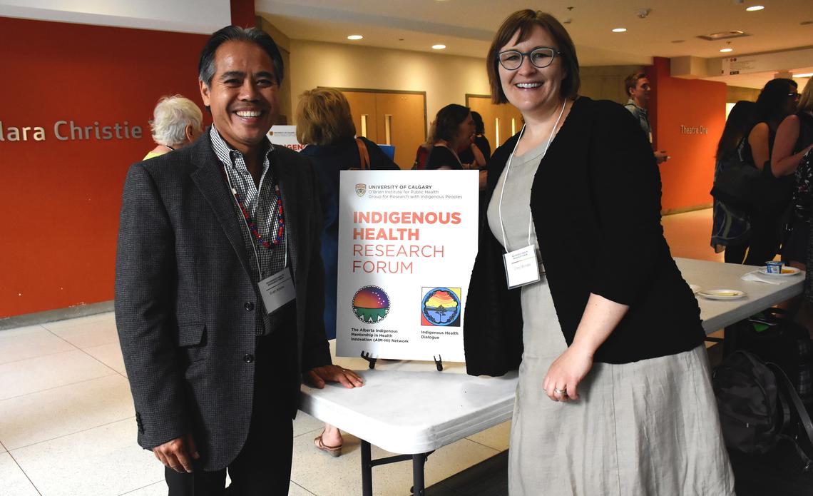 Evan Adams, actor and chief medical officer for the First Nations Health Authority in B.C., with Cheryl Barnabe.