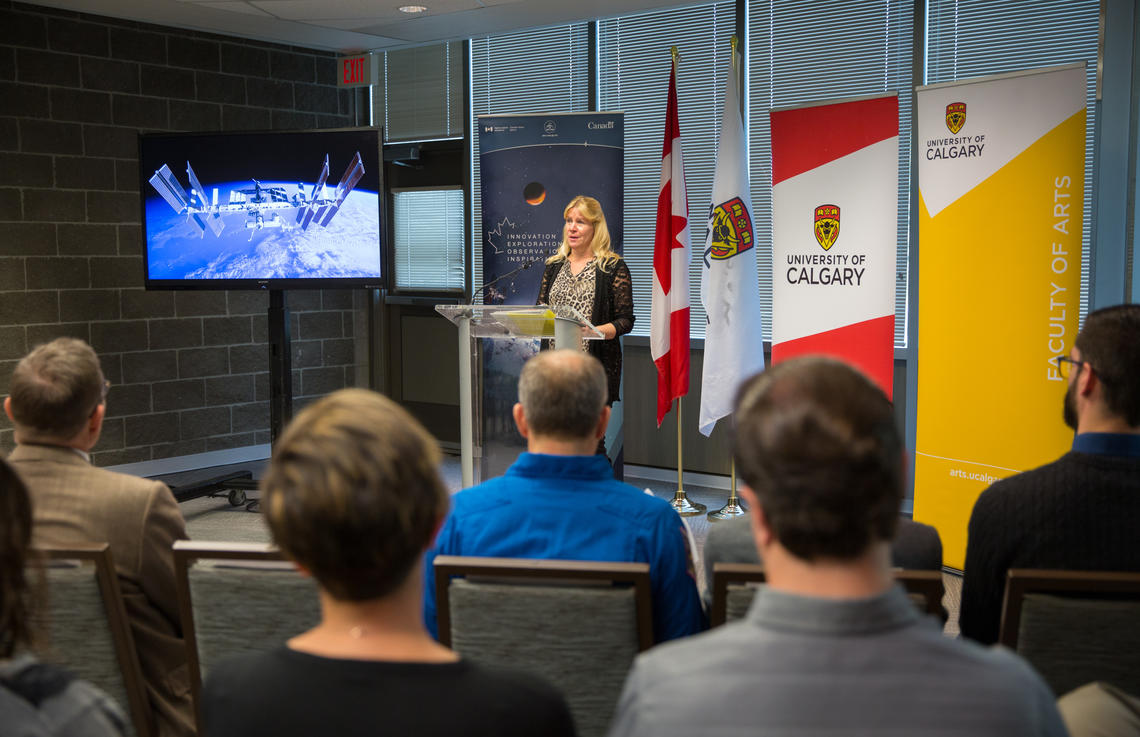 Susan Skone, associate vice-president (research) at the University of Calgary, was emcee for the event on campus.
