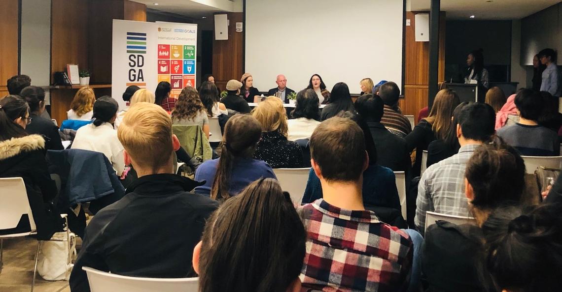 The Storytelling the SDGs evening drew a full house and interesting discussion from guests and panellists.