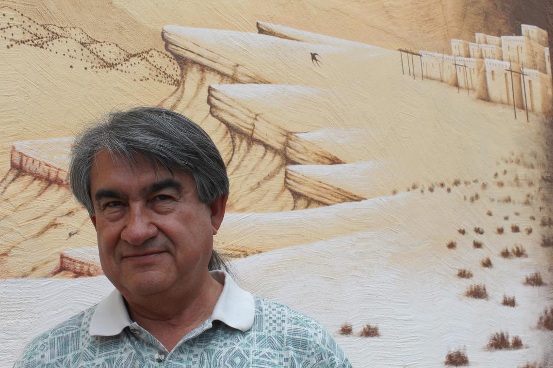 Pioneer of Indigenous education and professor at the University of New Mexico, Gregory Cajete speaks Sept. 25 at the first lecture in the Indigenous Knowledge Public Lecture Series.