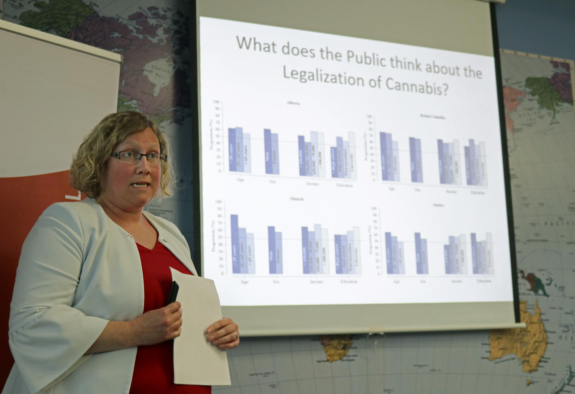 Fiona Clement's presentation on cannabis drew questions and discussion.
