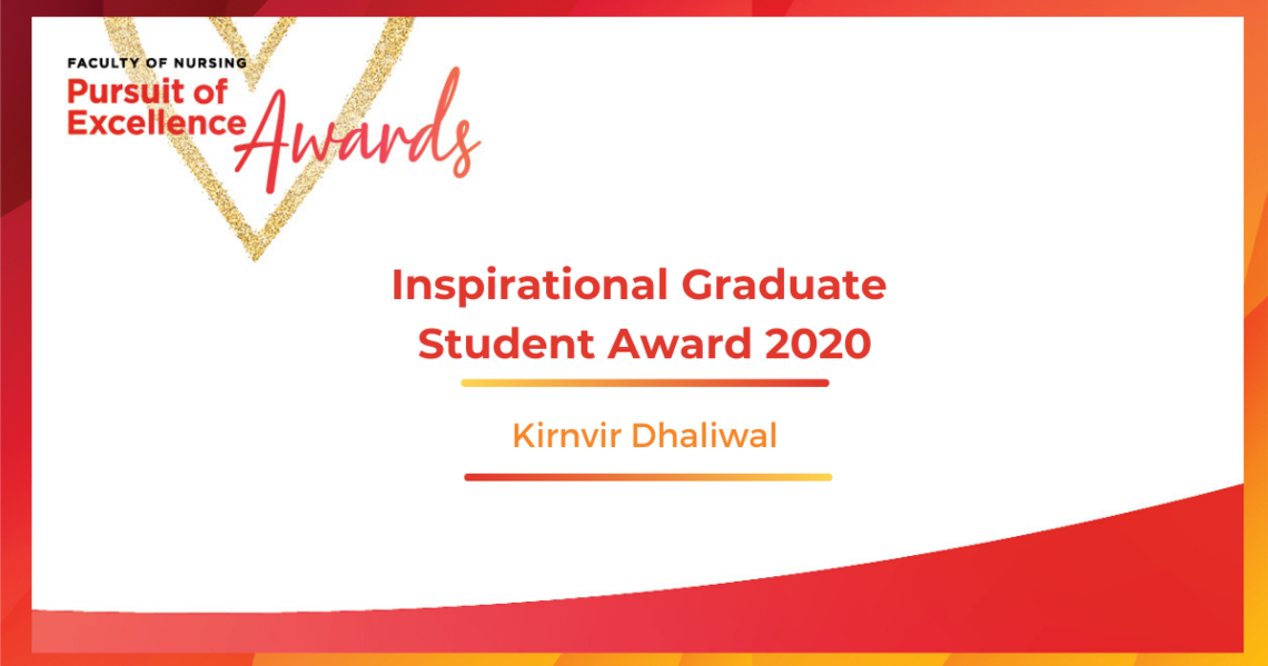 2020 Inspirational Graduate Student Award - Kirnvir Dhaliwal