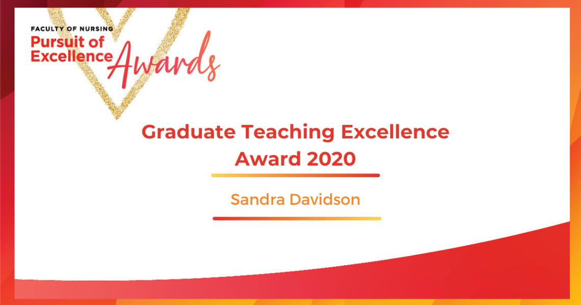 2020 Graduate Teaching Excellence Award Sandra Davidson