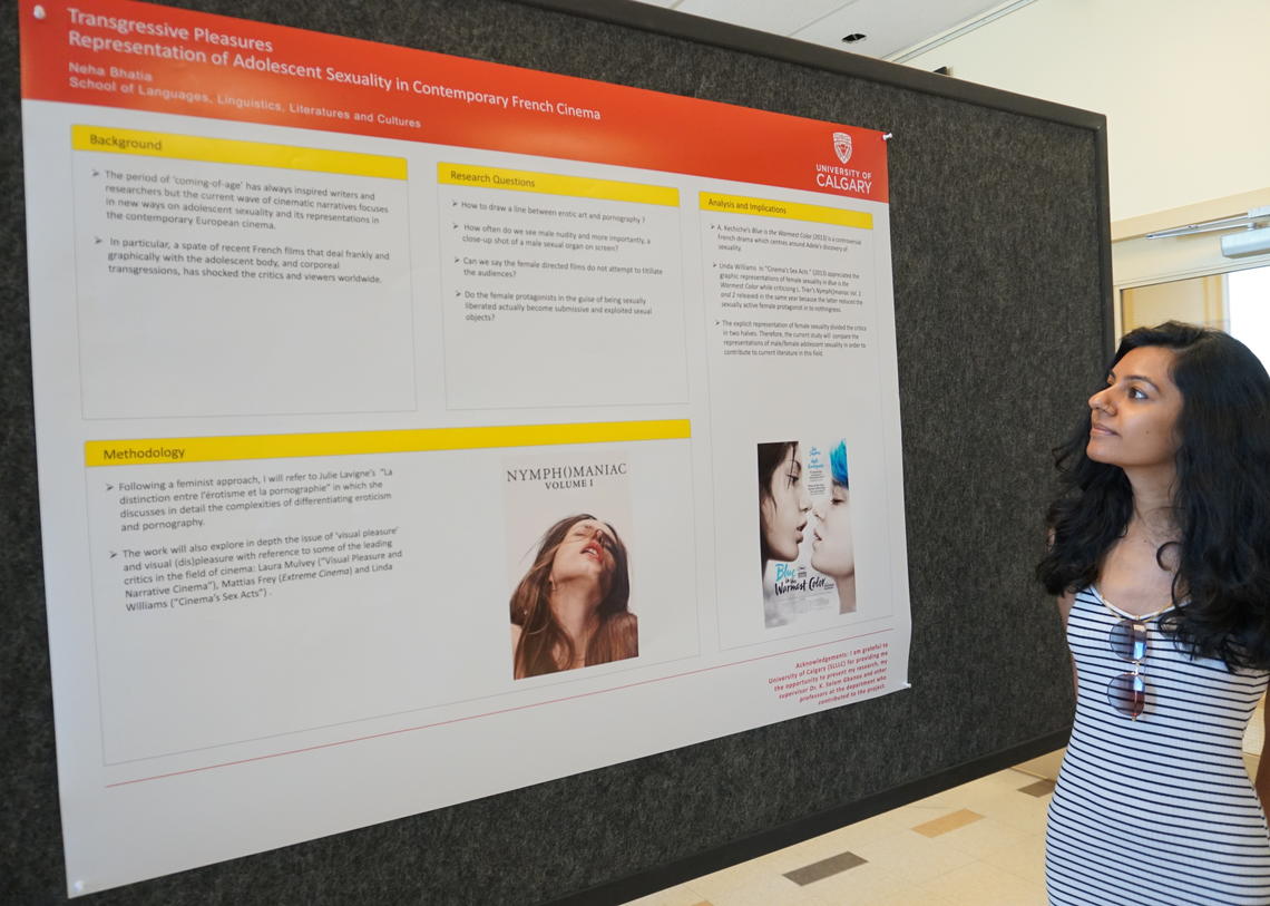 Neha Bhatia presenting her research at the LRC Graduate Symposium