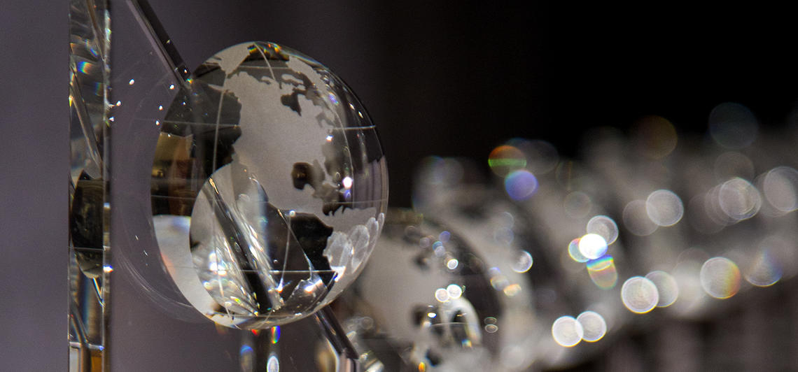 University of Calgary Internationalization Achievement Awards trophy