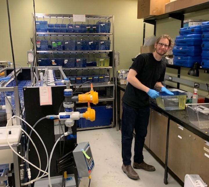 Dr. Patrick Gauthier in the lab