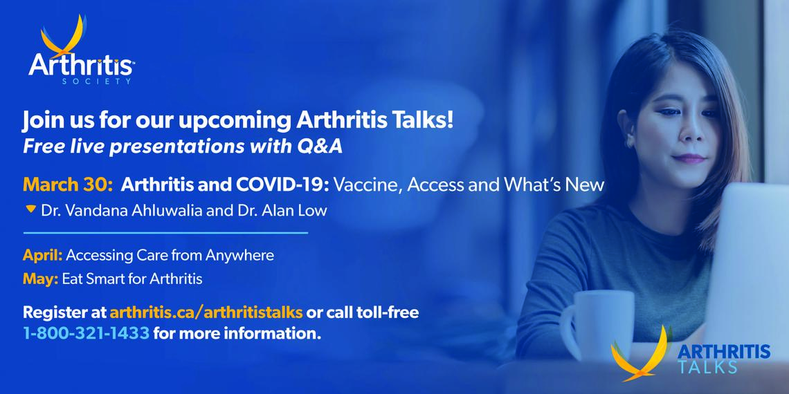 Upcoming March 30th Arthritis Talks webinar