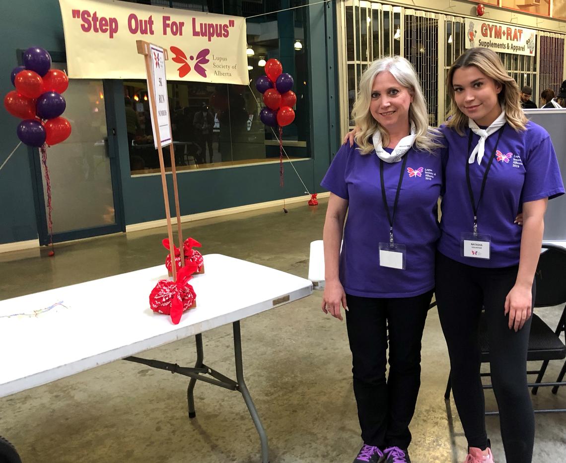 Christine Sperling and her daughter participated in the Step Out For Lupus - Walk/Run fundraiser organized by the Lupus Society of Alberta (2018).