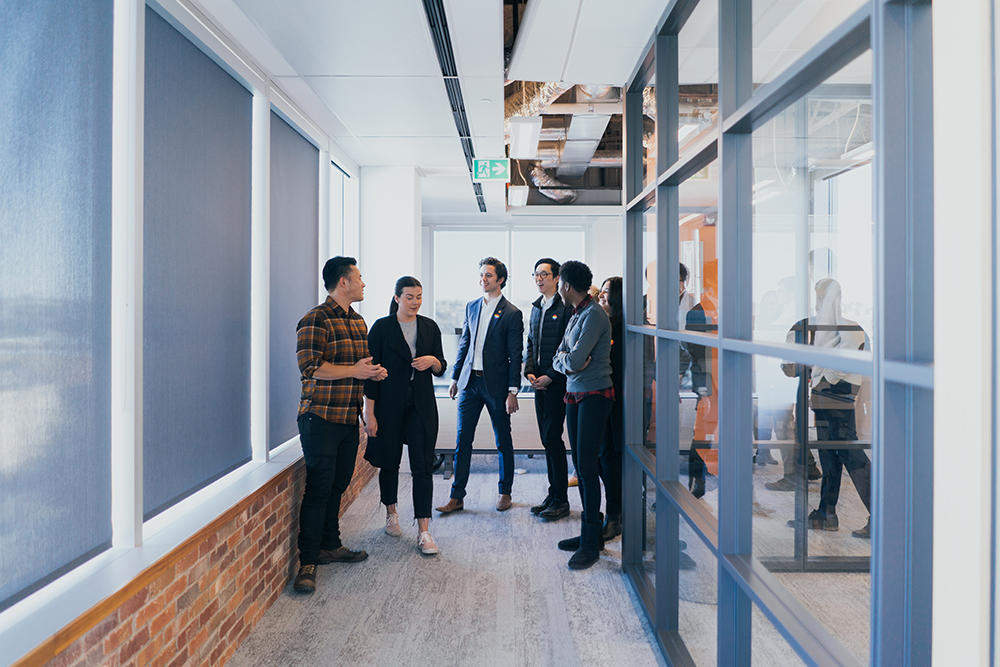 Master of Management students touring Benevity offices