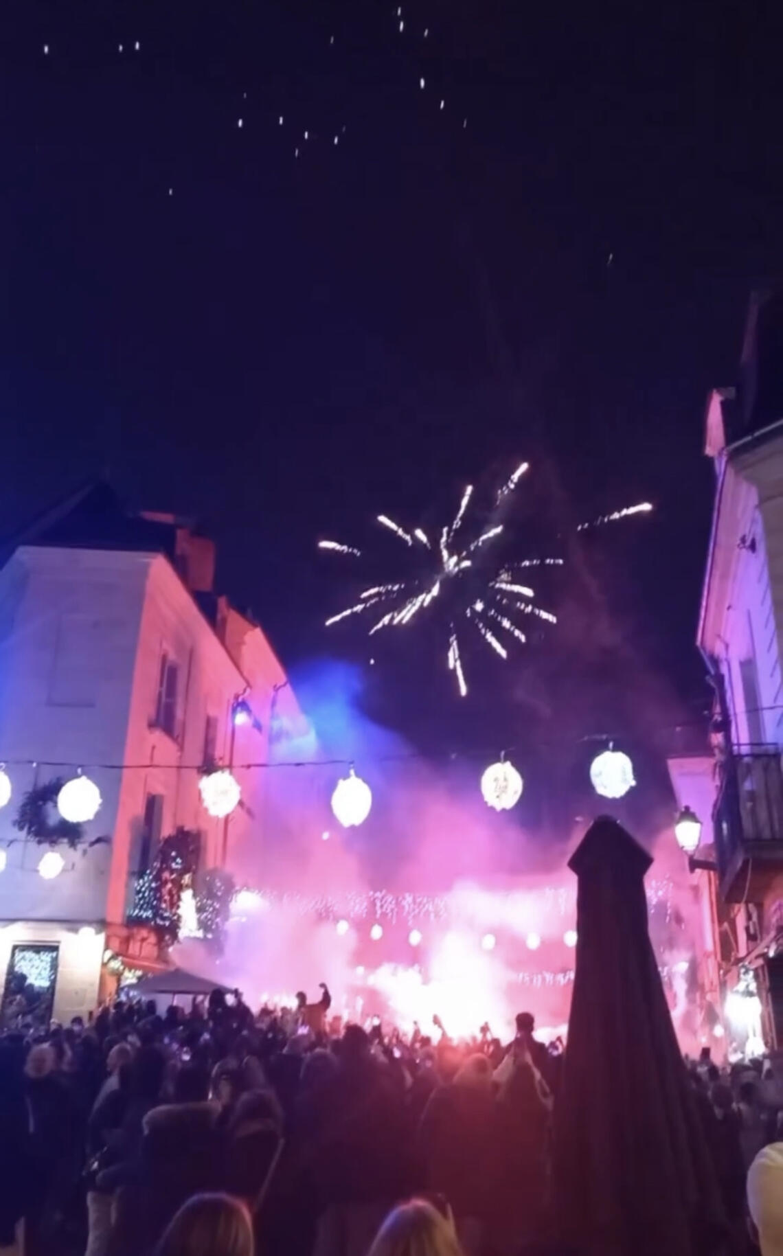 The view outside Brooklyn’s apartment in Tours when France made it to the FIFA World Cup final