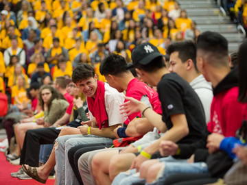 First-year students meet their fellow classmates and attend the 2019 New Student Induction Ceremony.