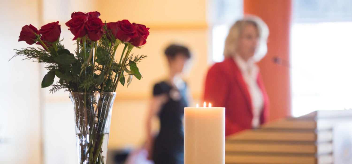 The University of Calgary event marking National Day of Remembrance and Action on Violence Against Women will be held Thursday, Dec. 6 from 12:15 to 1 p.m. in the main atrium of the Canadian Natural Resources Limited Engineering Complex. Photo by Riley Brandt, University of Calgary