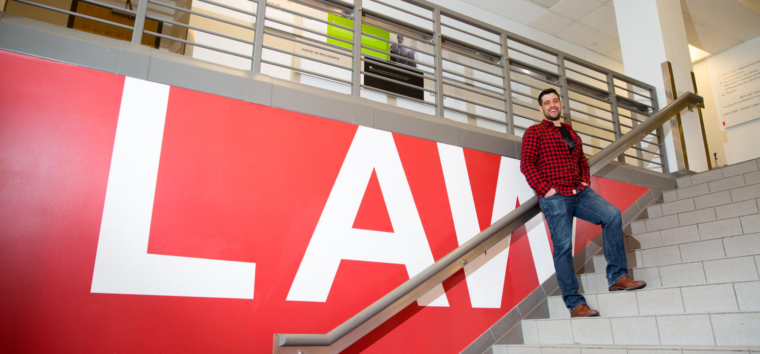 Graduating law student Greg Whiteside helped launch the Health-Justice Partnership between Student Legal Assistance and the Calgary Urban Project Society.