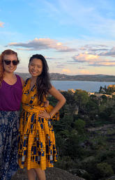 This year, Bachelor of Arts - Communications students Ashley Anderson, left, and Donna Ng completed a four-month internship in Tanzania through Global Health and International Partnerships at the Cumming School of Medicine.