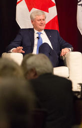 Stephen Harper speaks at University of Calgary event