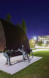 University of Calgary campus at night