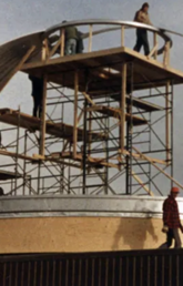 Construction of the telescope dome in 1971