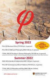 Spring Summer 2022 Phil courses