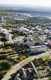 Aerial photograph of the University of Calgary’s main campus