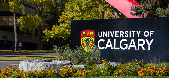 The UCalgary sign located at the 24th avenue entrance