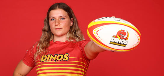 Dinos women’s rugby player set to make long-awaited home debut