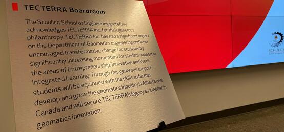 TECTERRA honoured for contributions toward student support and experiential learning at Schulich School of Engineering