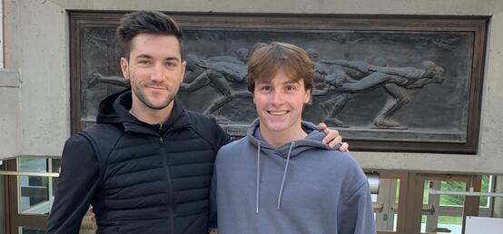 Olympian Vincent De Haître surprises Olympic Oval speedskater with donation for training