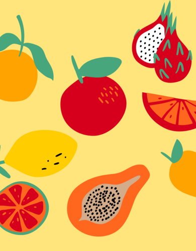 graphic of fruits